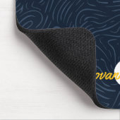 Moderne Abstracte Marine Patroon Monogram Muismat (Hoek)