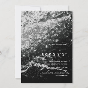 Moderne Abstracte marmer 21e verjaardag uitnodigin