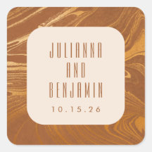 Moderne Abstracte marmer Gold Wedding Custom