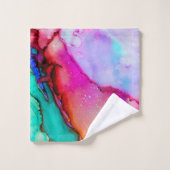 Moderne Abstracte marmer Waterverf ontwerp Bad Handdoek (Wasdoekje)