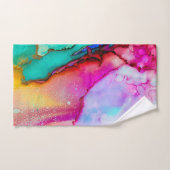 Moderne Abstracte marmer Waterverf ontwerp Bad Handdoek (Handdoek)