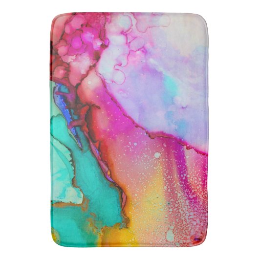 Moderne Abstracte marmer Waterverf ontwerp Badmat (Voorkant Verticaal)