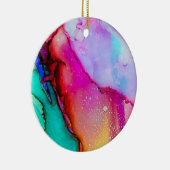 Moderne Abstracte marmer Waterverf ontwerp Keramisch Ornament (Rechts)