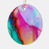 Moderne Abstracte marmer Waterverf ontwerp Keramisch Ornament (Links)