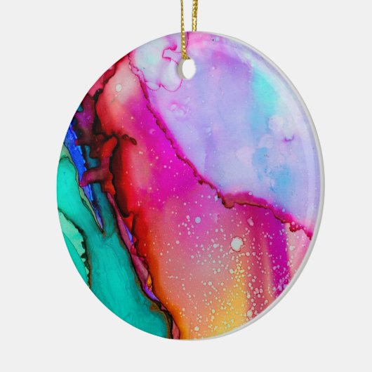 Moderne Abstracte marmer Waterverf ontwerp Keramisch Ornament (Links)