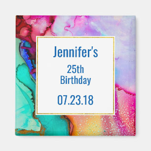 Moderne Abstracte marmer Waterverf ontwerp Magneet