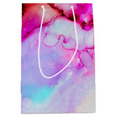 Moderne Abstracte marmer Waterverf ontwerp Medium Cadeauzakje (Voorkant)