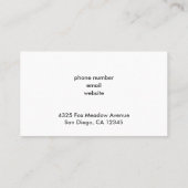 Moderne Abstracte marmer Waterverf ontwerp Visitekaartje (Achterkant)