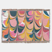 Moderne Abstracte marmer wervelkolom in roze en ge Deken (Voorkant)