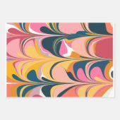 Moderne Abstracte marmer wervelkolom in roze en ge Inpakpapier Vel (Voorkant 3)