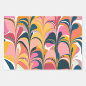 Moderne Abstracte marmer wervelkolom in roze en ge Inpakpapier Vel (Voorkant 2)