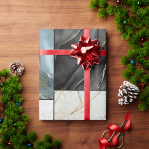 Moderne Abstracte Marmeren Agaat Geometrische Blok Cadeaupapier