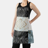 Moderne Abstracte Marmeren Agate Geometrische Blok Schort (Insitu)