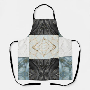 Moderne Abstracte Marmeren Agate Geometrische Blok Schort