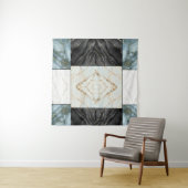 Moderne Abstracte Marmeren Agate Geometrische Blok Wandkleed (In situ)