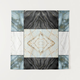 Moderne Abstracte Marmeren Agate Geometrische Blok Wandkleed