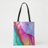 Moderne Abstracte marmerkijk Waterverf Tote Bag (Voorkant)
