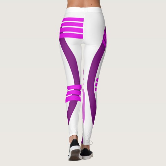 Moderne Abstracte medicamenten - Paars Leggings (Achterkant)