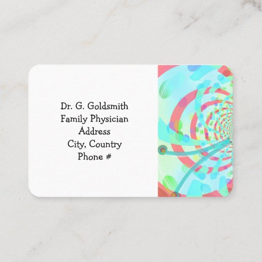 Moderne Abstracte medische benoeming Afsprakenkaartje (Achterkant)