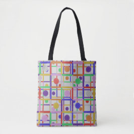 Moderne Abstracte, meerkleurige Tote Bag