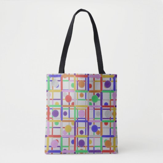 Moderne Abstracte, meerkleurige Tote Bag (Voorkant)