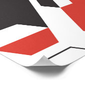 Moderne, Abstracte, meetkundige hexagon kunst Poster (Hoek)