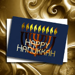 Moderne Abstracte Menorah koperroest Folie Feestdagenkaart<br><div class="desc">Moderne Abstracte Menorah koperroest</div>