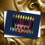Moderne Abstracte Menorah rood Folie Feestdagenkaart<br><div class="desc">Moderne Abstracte Menorah rood</div>