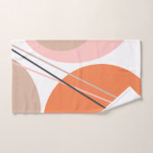 Moderne Abstracte Mid Century Roze Beige Bad Handdoek (Handdoek)