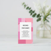 Moderne Abstracte, minimale roze boeken voor Baby Informatiekaartje (Staand voorkant)