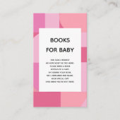 Moderne Abstracte, minimale roze boeken voor Baby Informatiekaartje (Voorkant)