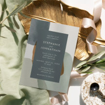 Moderne Abstracte minimale Waterverf bruiloft