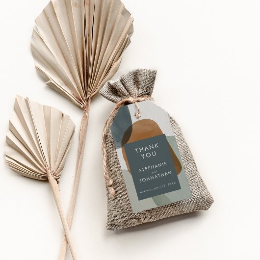 Moderne Abstracte minimalistische aangepaste gesch Cadeaulabel