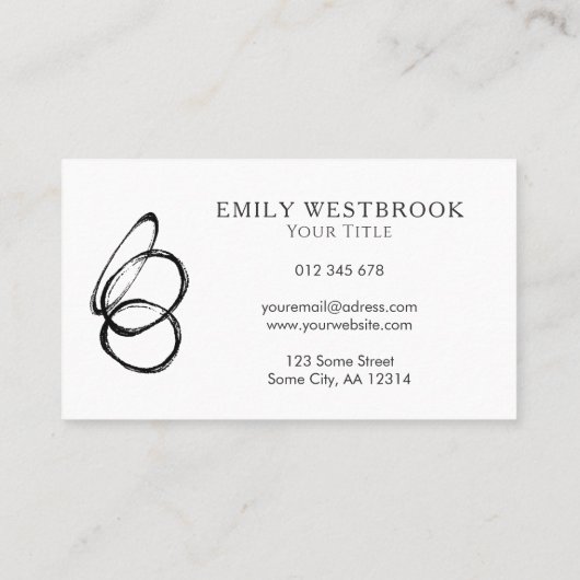 Moderne Abstracte minimalistische art Professional Visitekaartje (Achterkant)