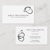 Moderne Abstracte minimalistische art Professional Visitekaartje (Voorkant / Achterkant)