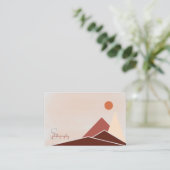 Moderne Abstracte minimalistische bergen Professio Visitekaartje (Staand voorkant)