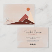 Moderne Abstracte minimalistische bergen Professio Visitekaartje (Voorkant / Achterkant)