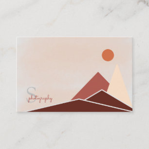 Moderne Abstracte minimalistische bergen Professio Visitekaartje