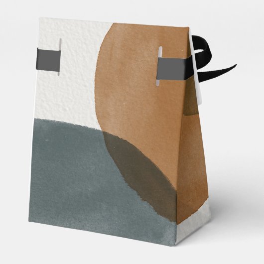 Moderne Abstracte minimalistische bruiloft Bedankdoosjes (Achterkant)