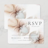 Moderne Abstracte minimalistische bruiloft RSVP Ka Kaart (Voorkant / Achterkant)