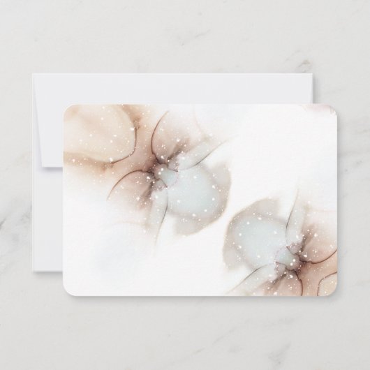 Moderne Abstracte minimalistische bruiloft RSVP Ka Kaart (Achterkant)