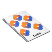 Moderne Abstracte minimalistische cirkels Sinaasap Notitieboek (Rechterzijde)