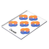 Moderne Abstracte minimalistische cirkels Sinaasap Notitieboek (Linkerzijde)