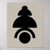 Moderne Abstracte minimalistische kunst uit het mi Poster (Voorkant)