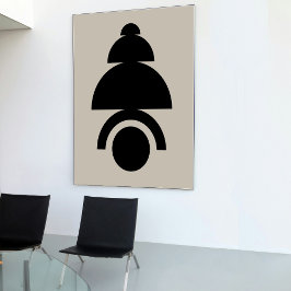 Moderne Abstracte minimalistische kunst uit het mi Poster