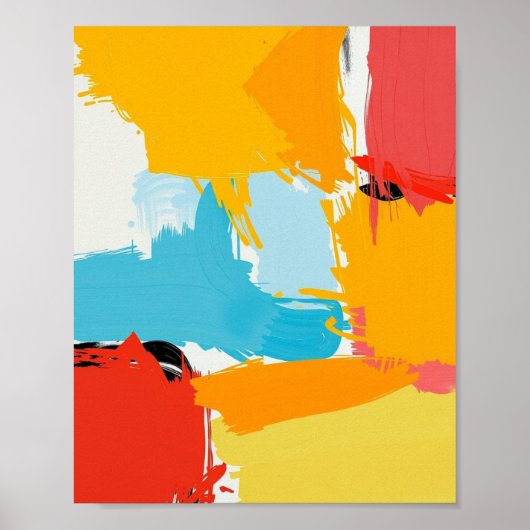 Moderne Abstracte Minimalistische Lijnkunstposter Poster (Voorkant)