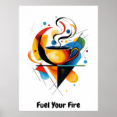 Moderne Abstracte Minimalistische Motiverende Koff Poster (Voorkant)