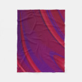 Moderne Abstracte Minimalistische Rode Paarse Draa Fleece Deken (Voorkant)