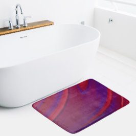 Moderne Abstracte minimalistische rode Paarse werv Badmat