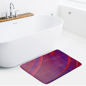 Moderne Abstracte minimalistische rode Paarse werv Badmat